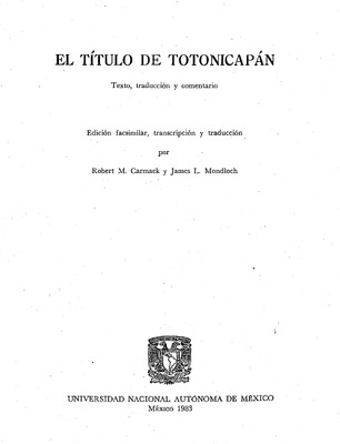 Título de Totonicapan